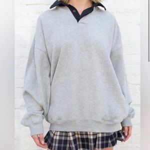 brandy melville collared crew neck